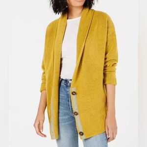 Free people eucalyptus cardigan sweater mustard yellow